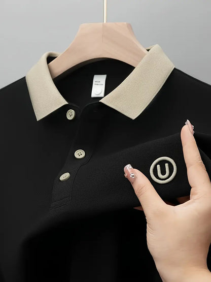 SlateEdge Polo – Black T-Shirt