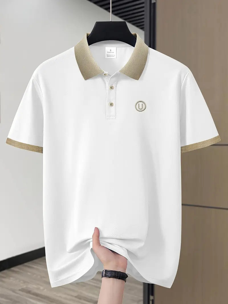 SlateEdge Polo – White T-Shirt