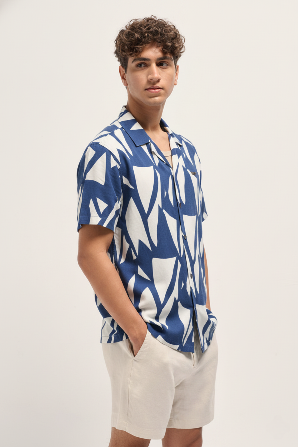 Indigo Brushstroke Shirt
