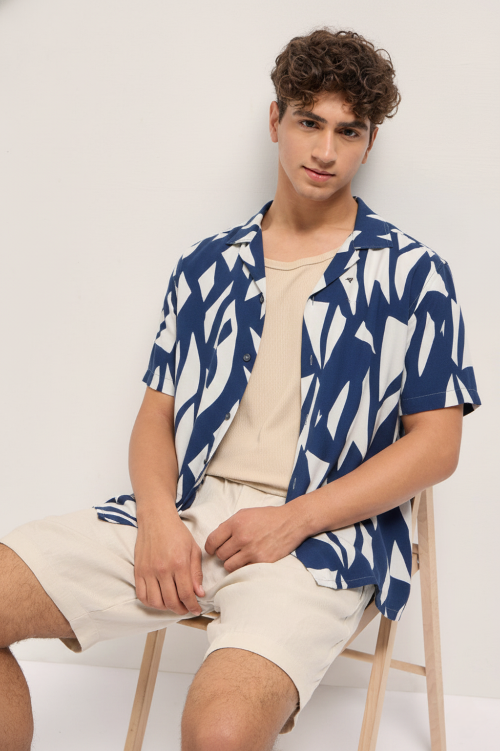 Indigo Brushstroke Shirt