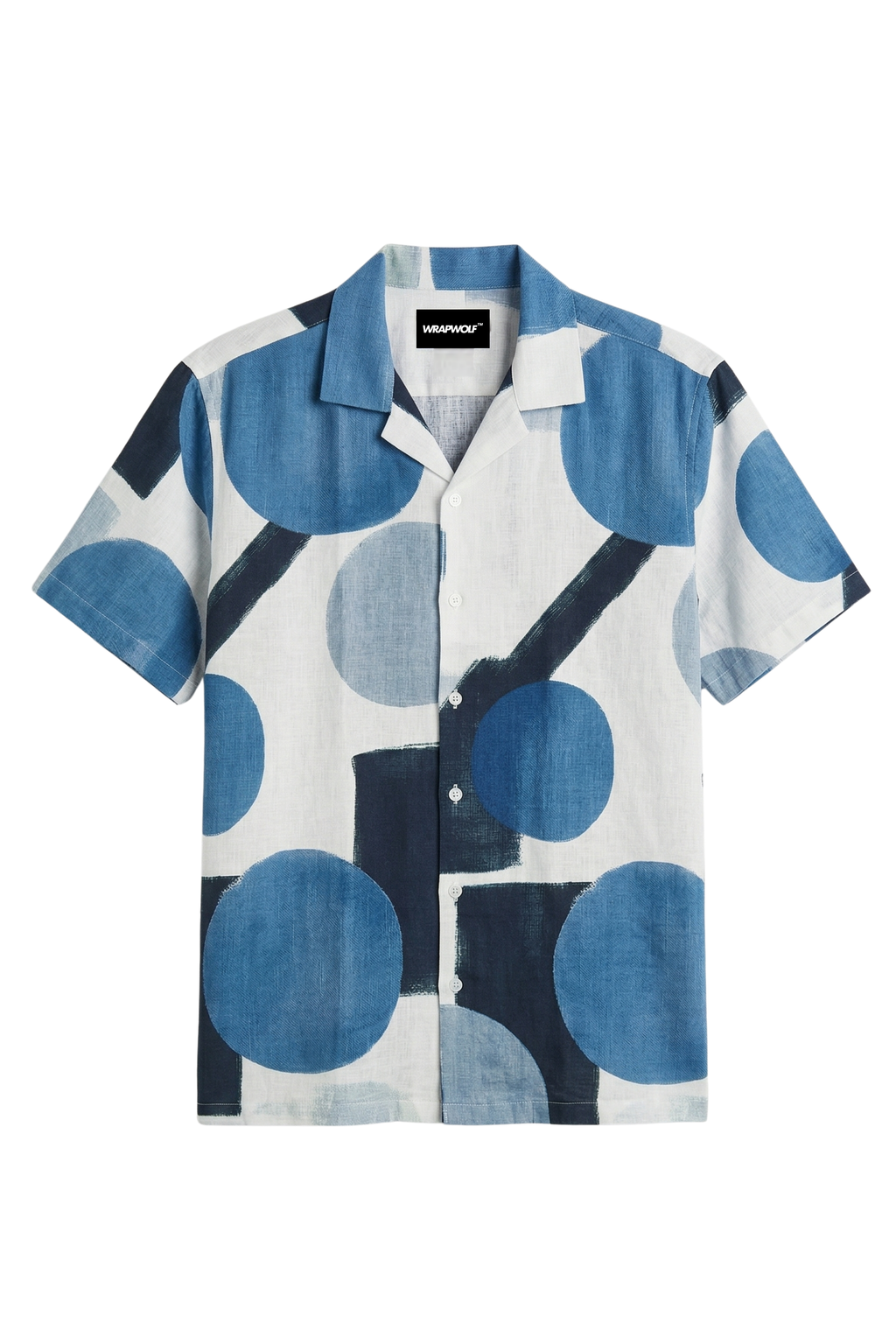 Blue Geo Abstract Art Shirt