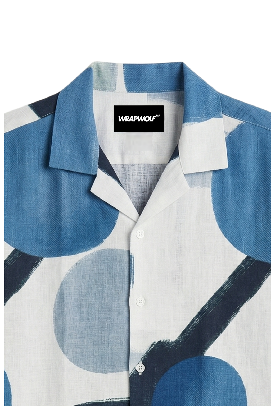 Blue Geo Abstract Art Shirt