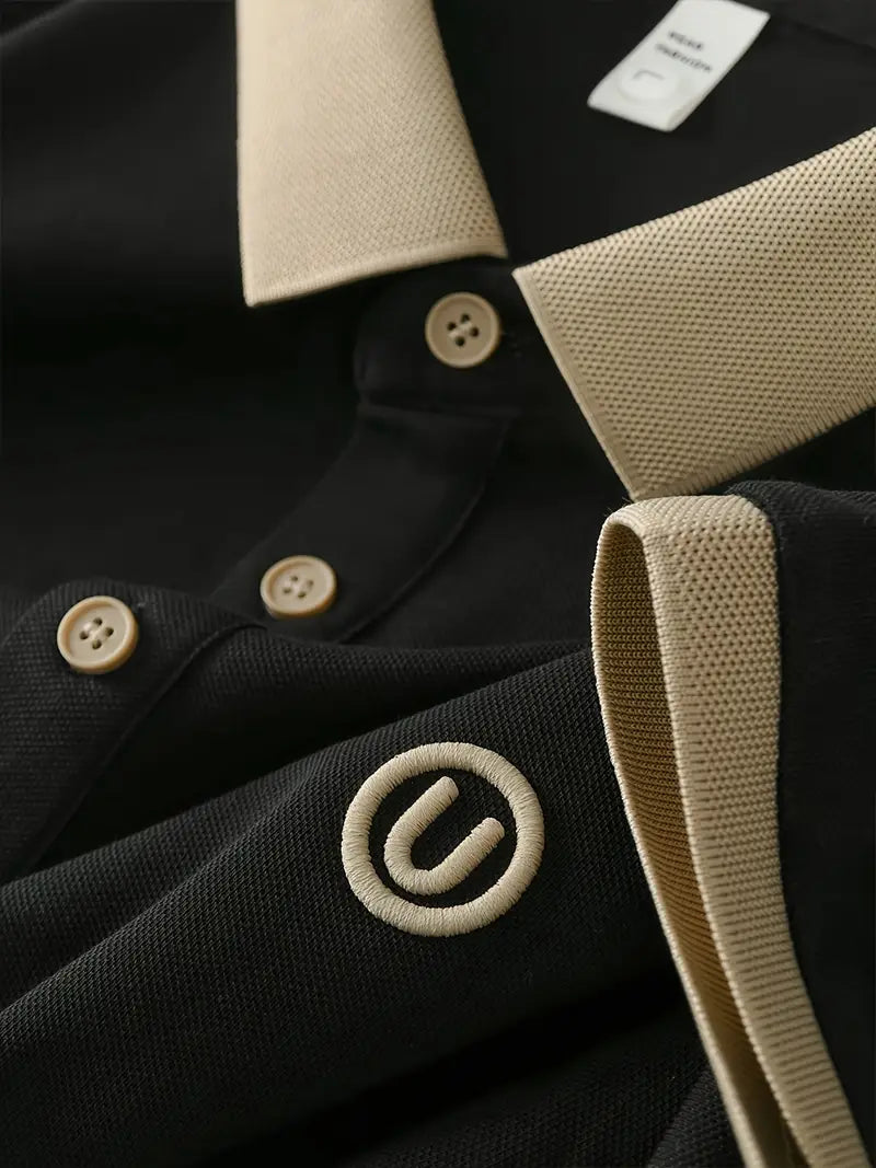 SlateEdge Polo – Black T-Shirt