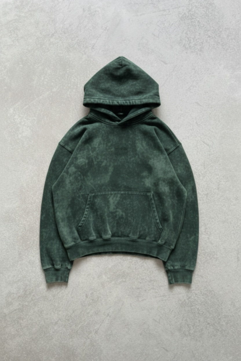Forest Green Acid Hoodie