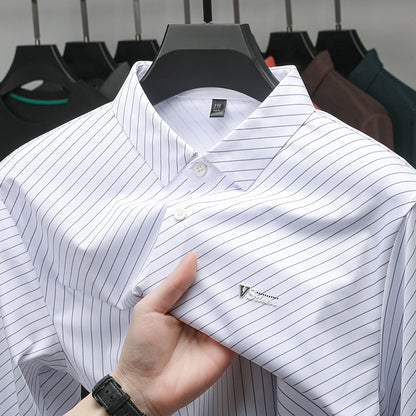 Ivory Pinstripe Regular Fit Office Shirt