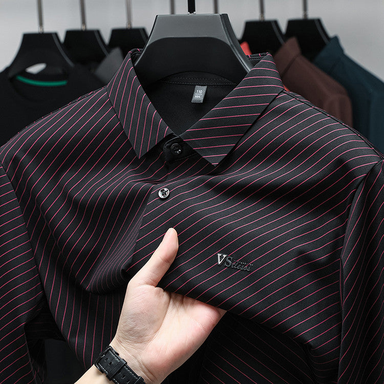 Maroon Pinstripe Regular Fit Office Shirt
