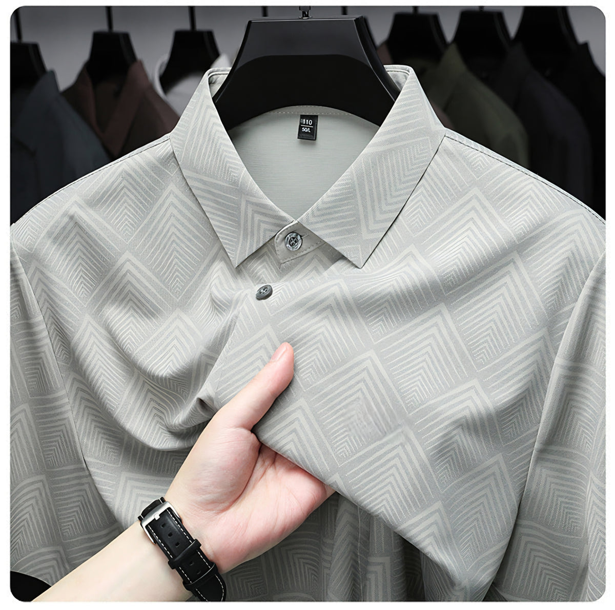 Pista Mist Grid Regular Fit Office Wear Shirt