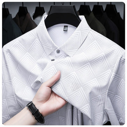 Crystal White Grid Regular Fit Office Wear Shirt