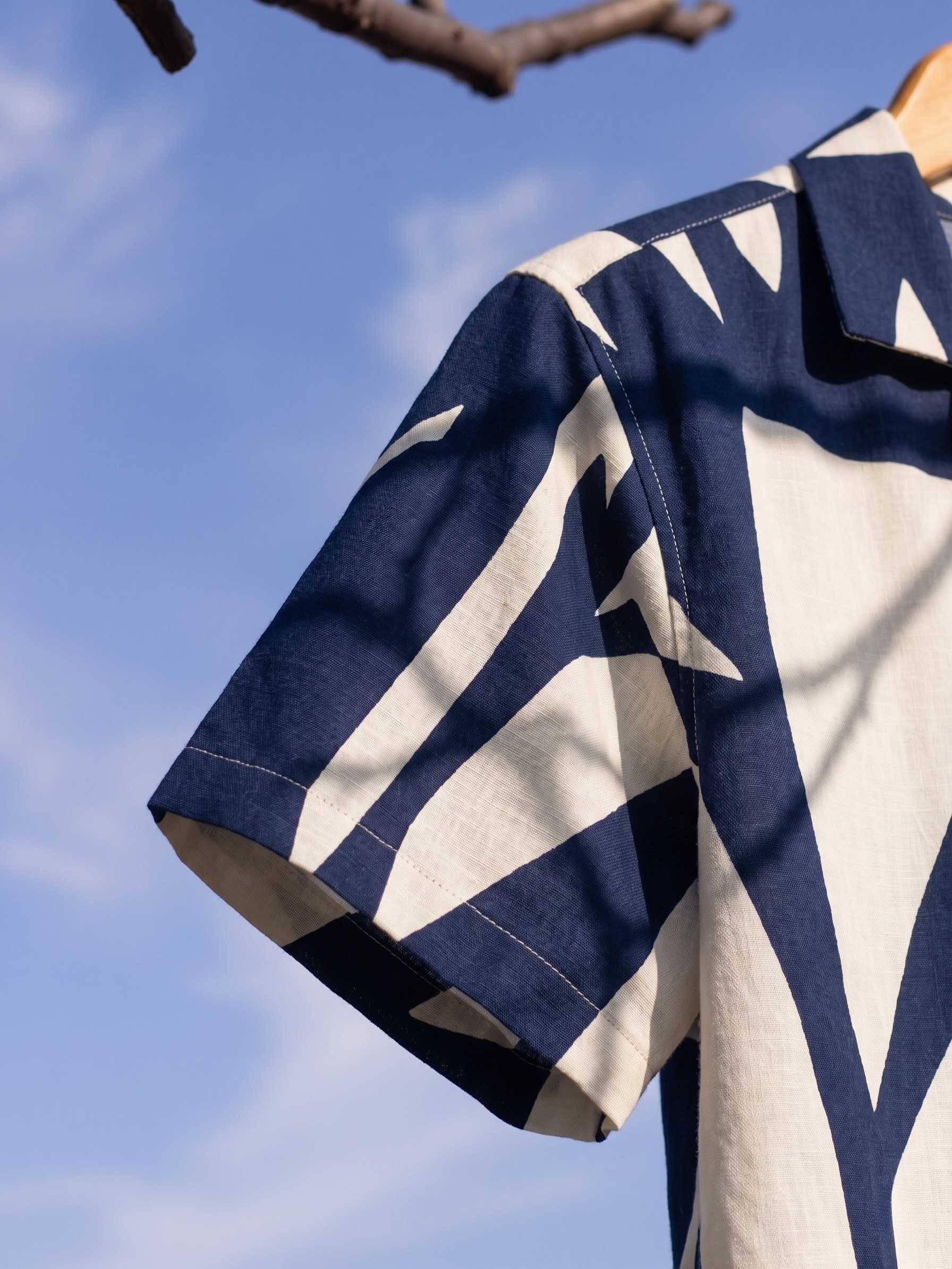 Indigo Brushstroke Shirt