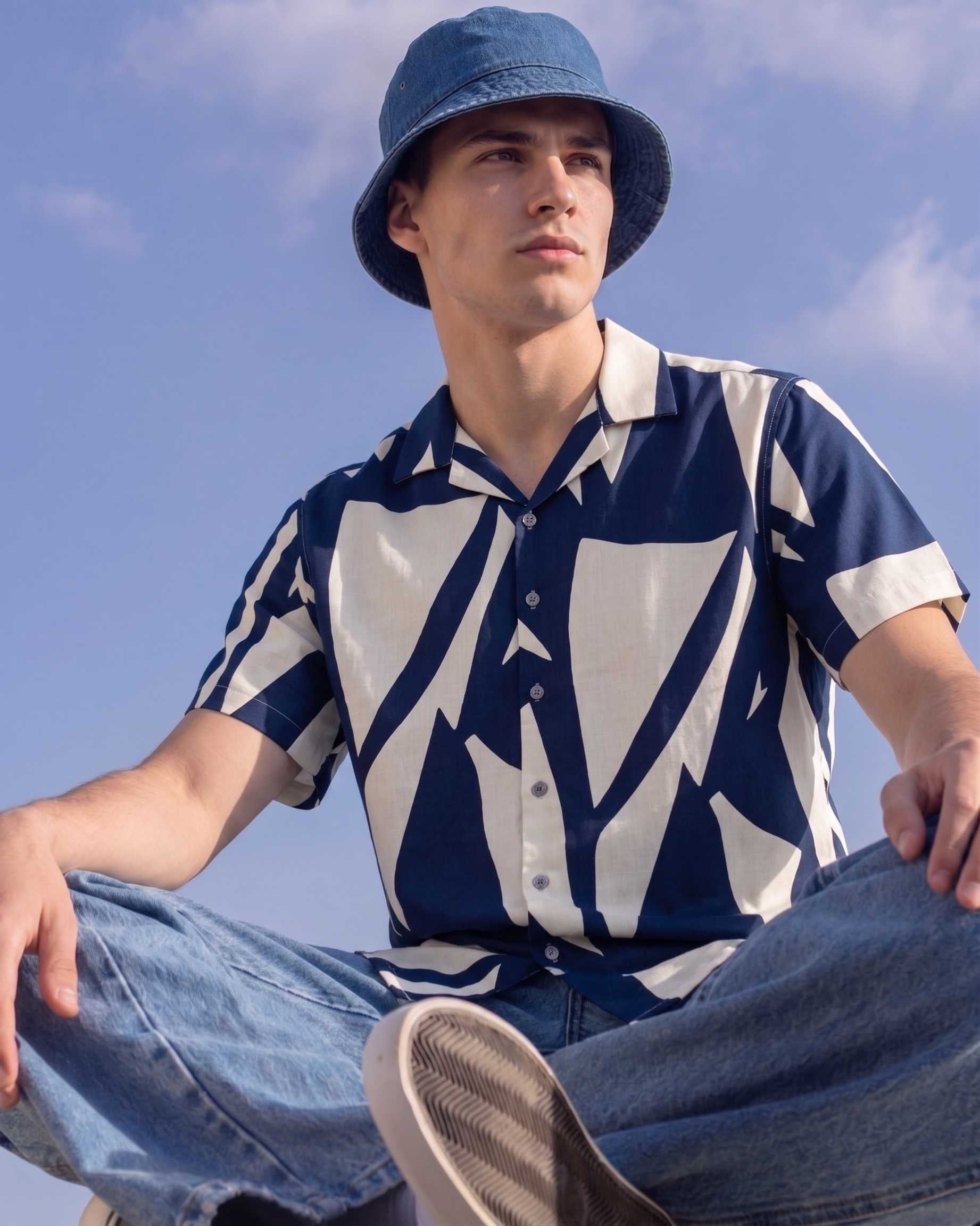Indigo Brushstroke Shirt