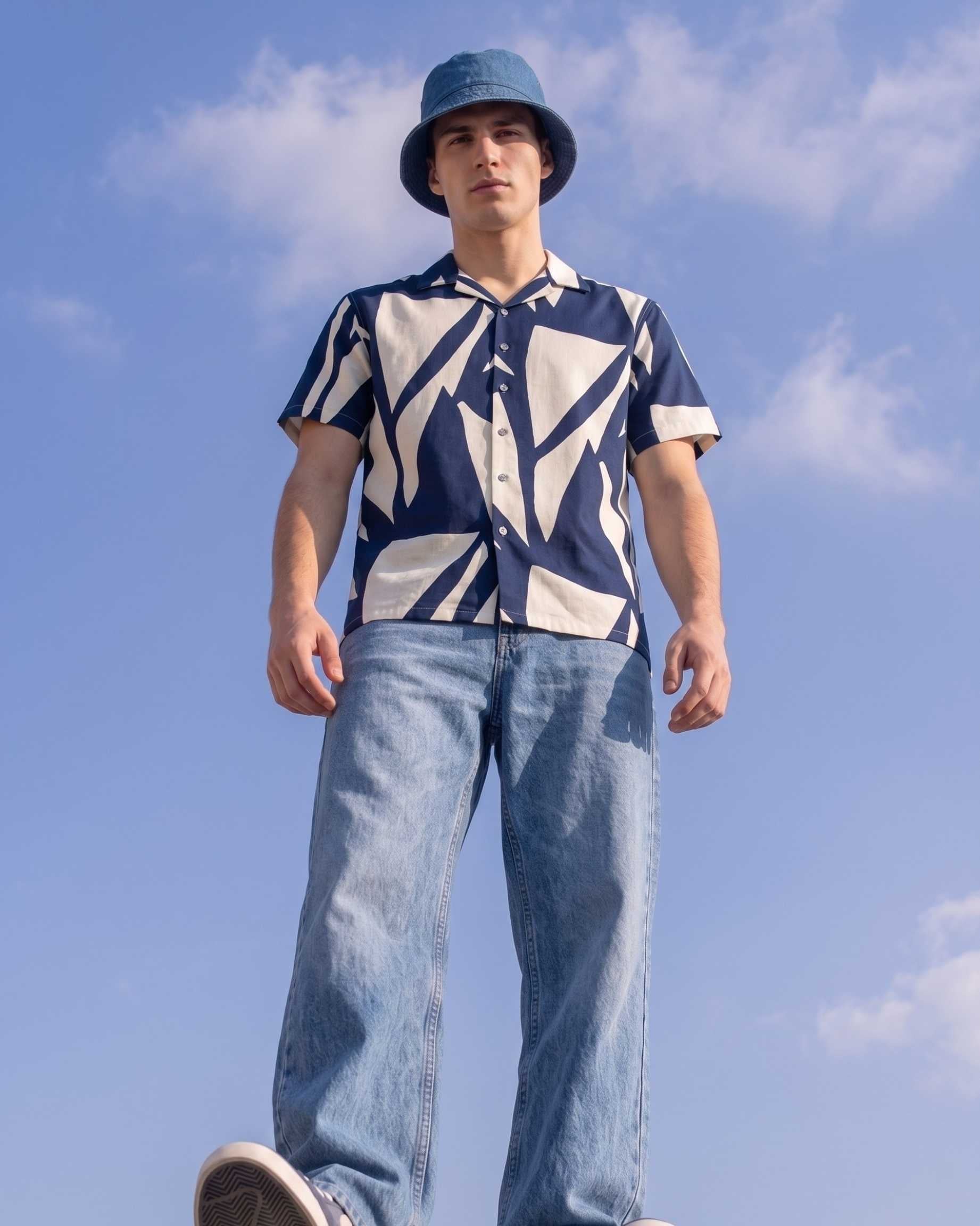 Indigo Brushstroke Shirt