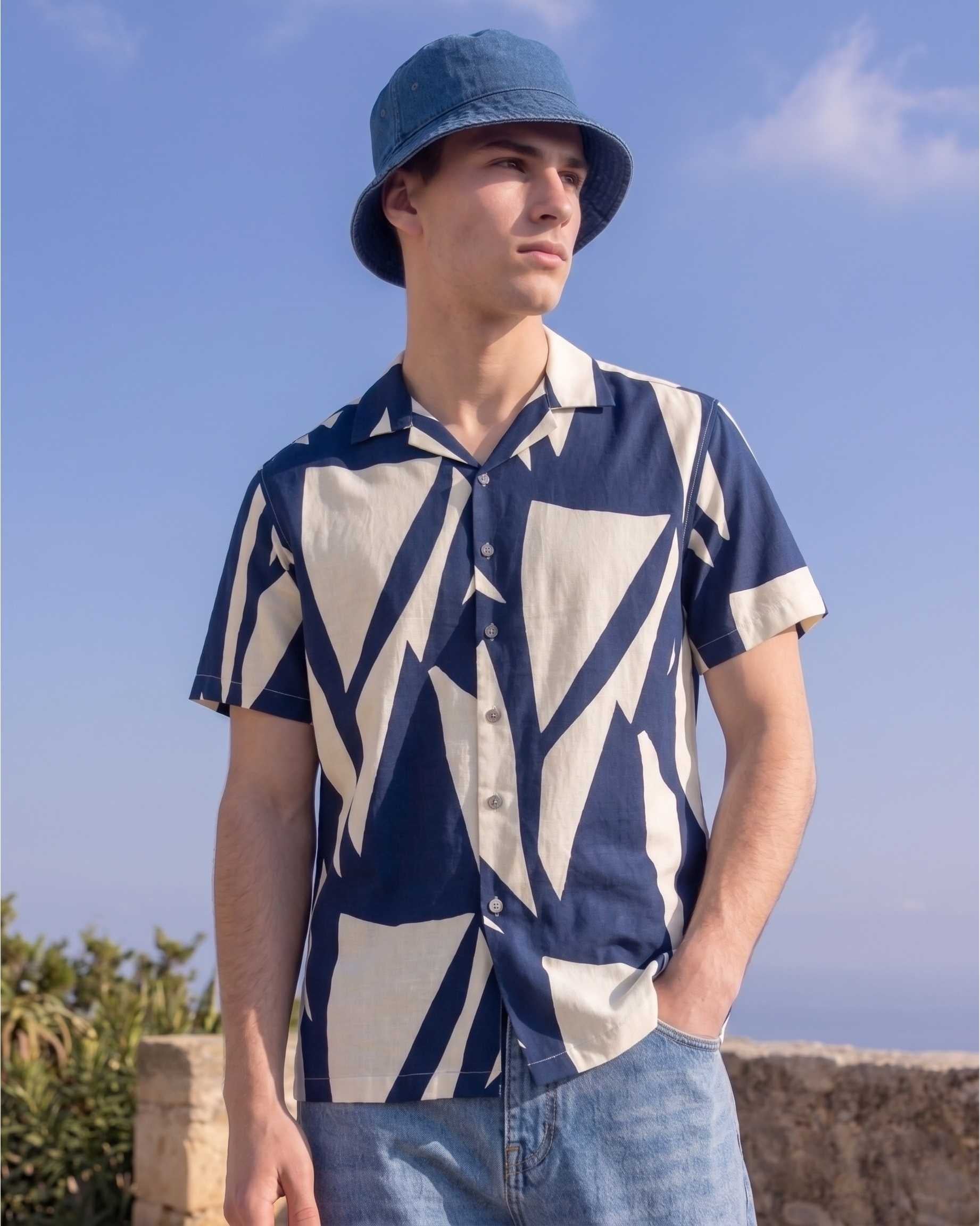 Indigo Brushstroke Shirt