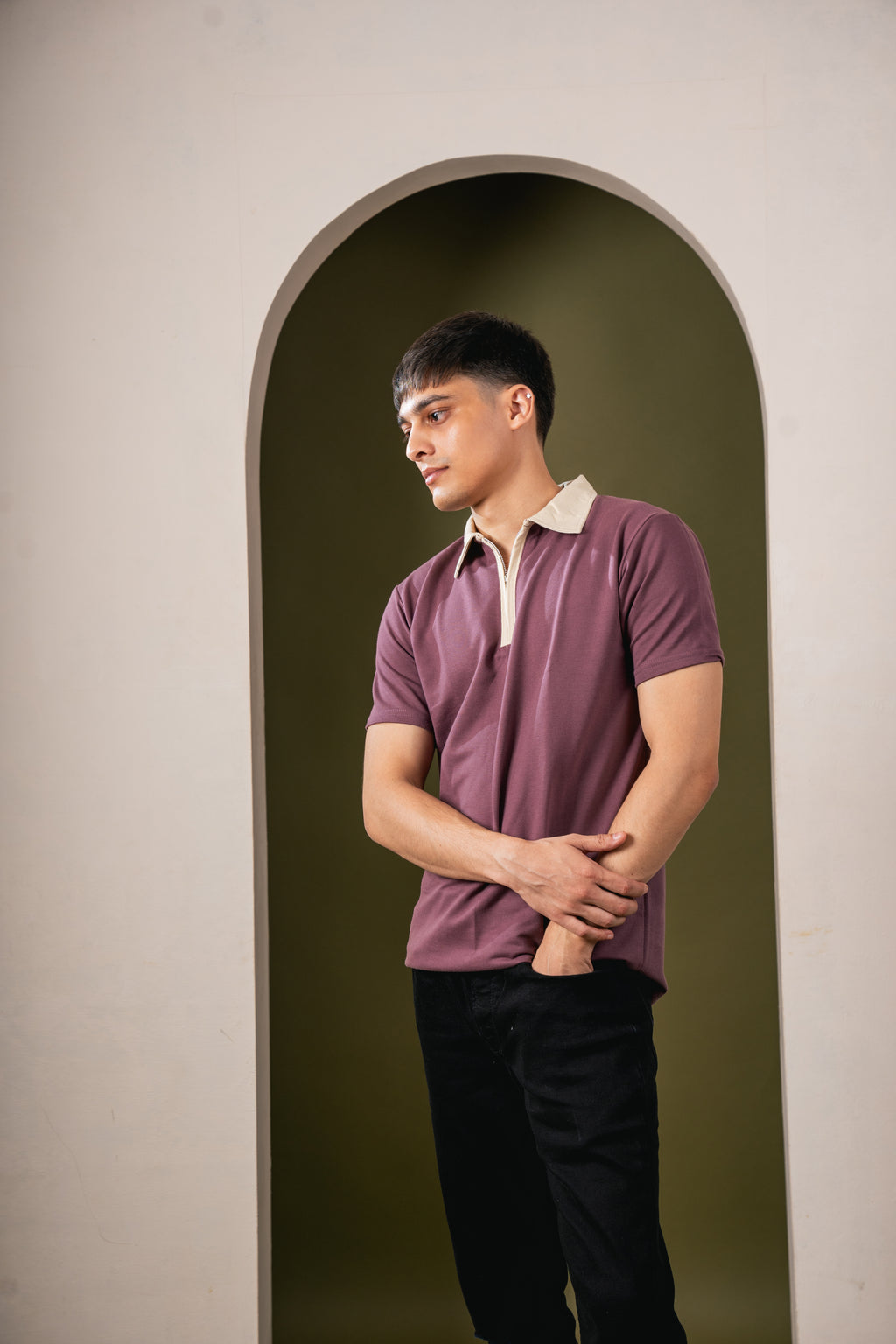Monarch Zip Polo – Brownie T-Shirt