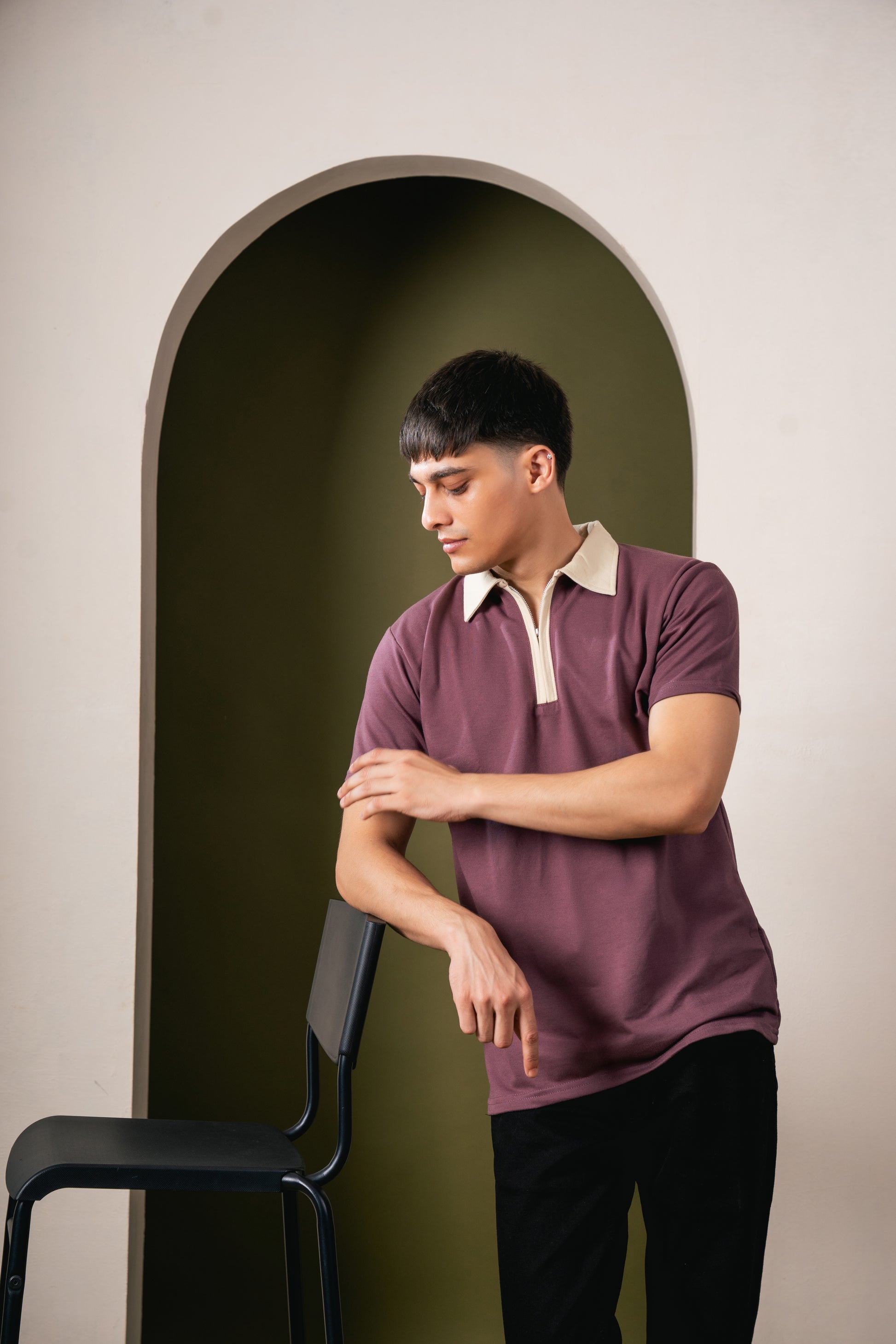 Monarch Zip Polo – Brownie T-Shirt