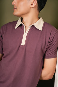 Monarch Zip Polo – Brownie T-Shirt