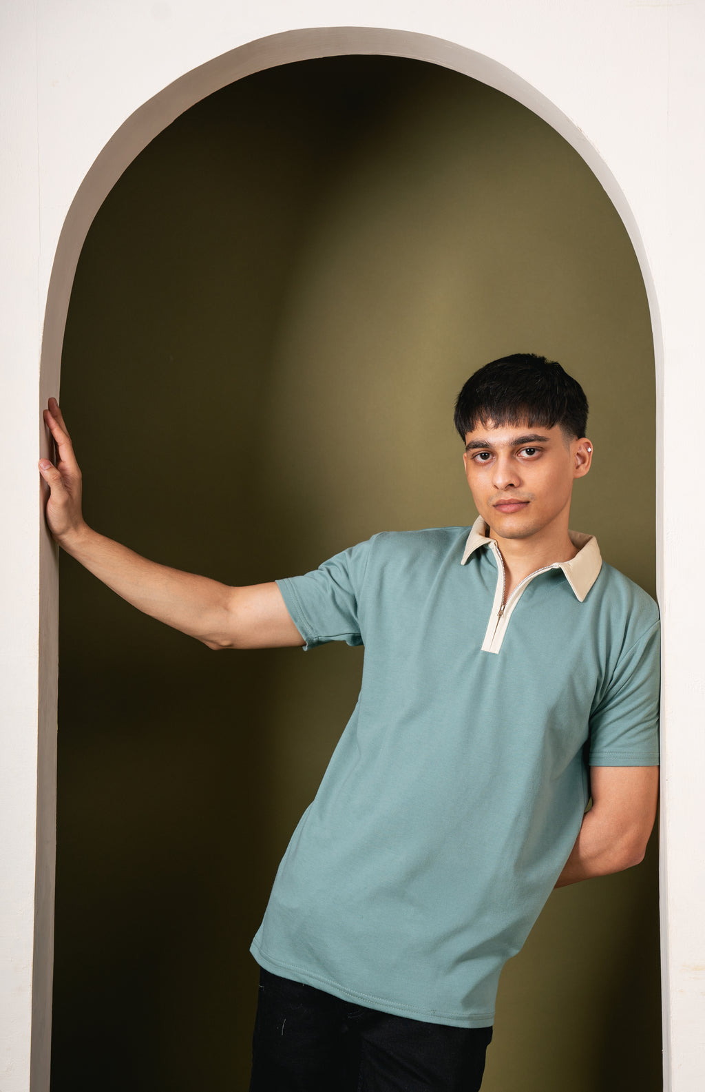 Monarch Zip Polo – Pistachio T-Shirt