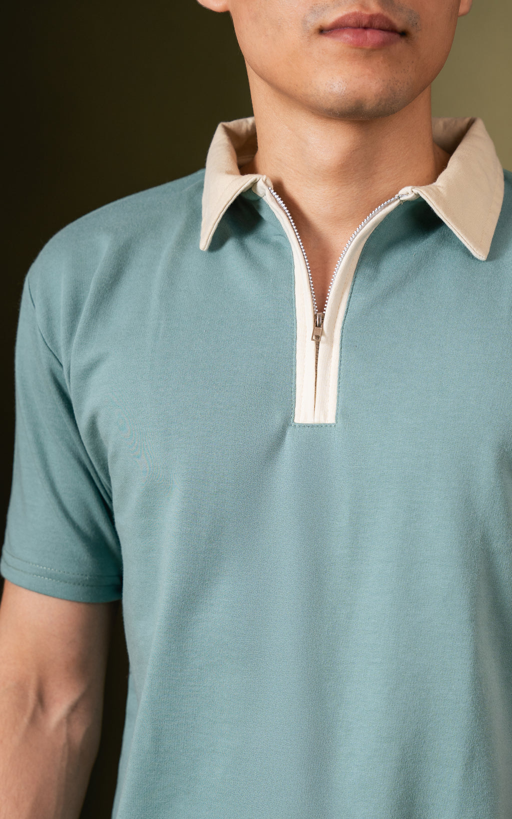 Monarch Zip Polo – Pistachio T-Shirt