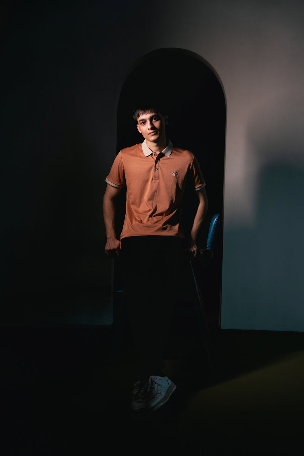 SlateEdge Polo – Orange T-Shirt