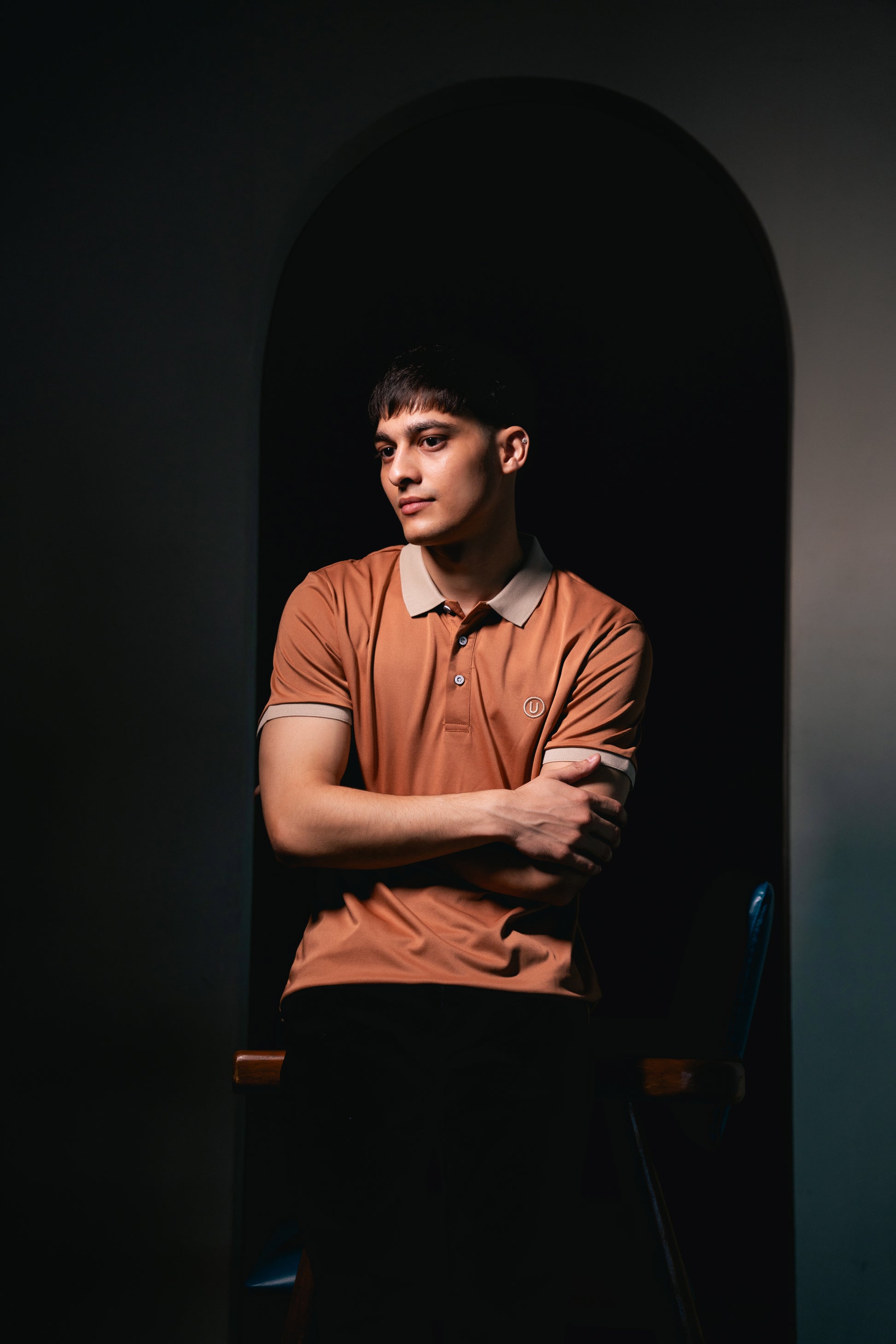 SlateEdge Polo – Orange T-Shirt