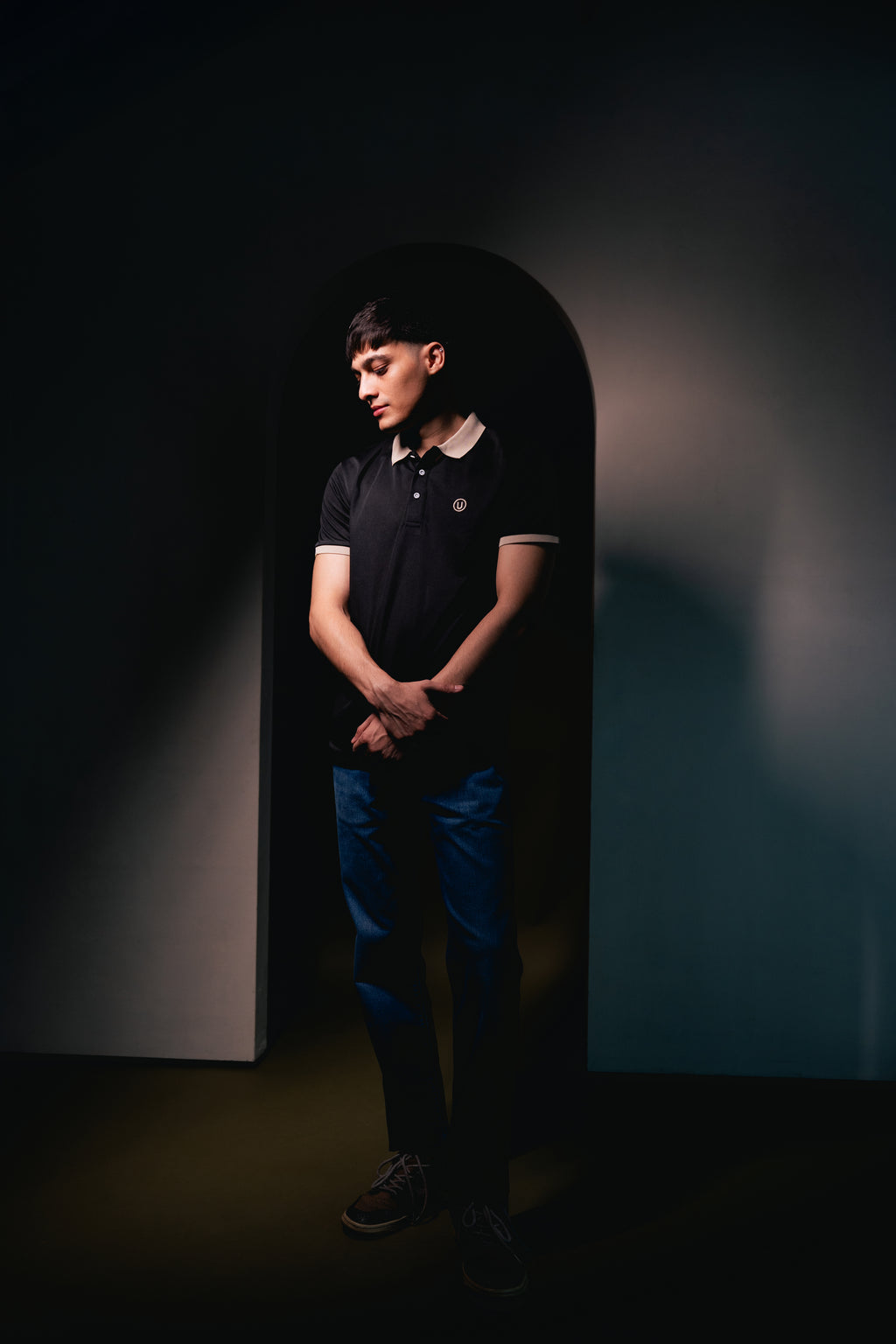 SlateEdge Polo – Black T-Shirt