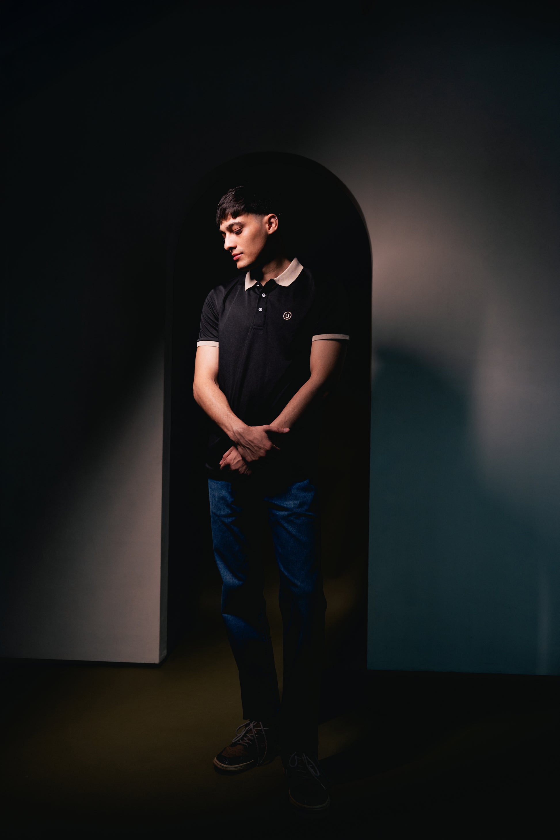 SlateEdge Polo – Black T-Shirt