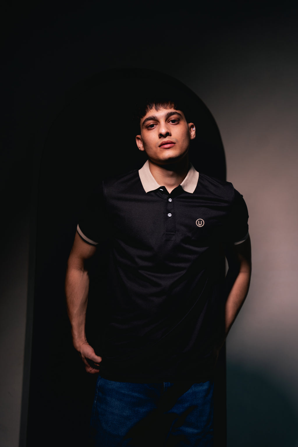 SlateEdge Polo – Black T-Shirt