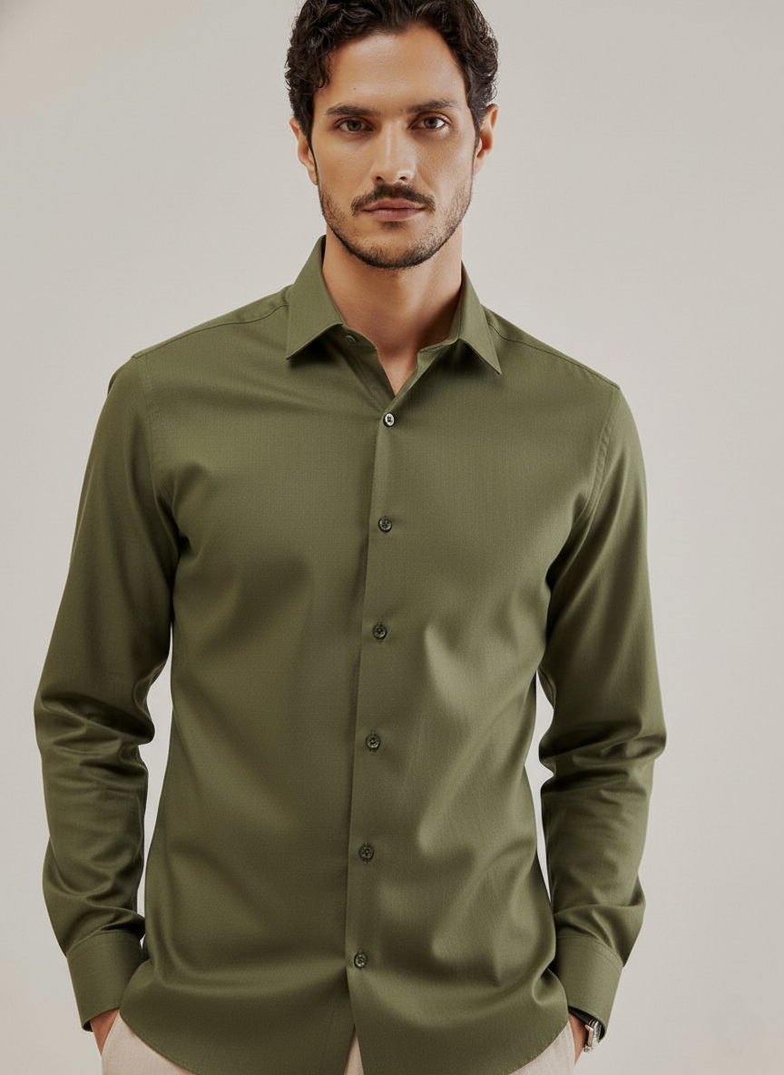 Deep Olive Green Shirt