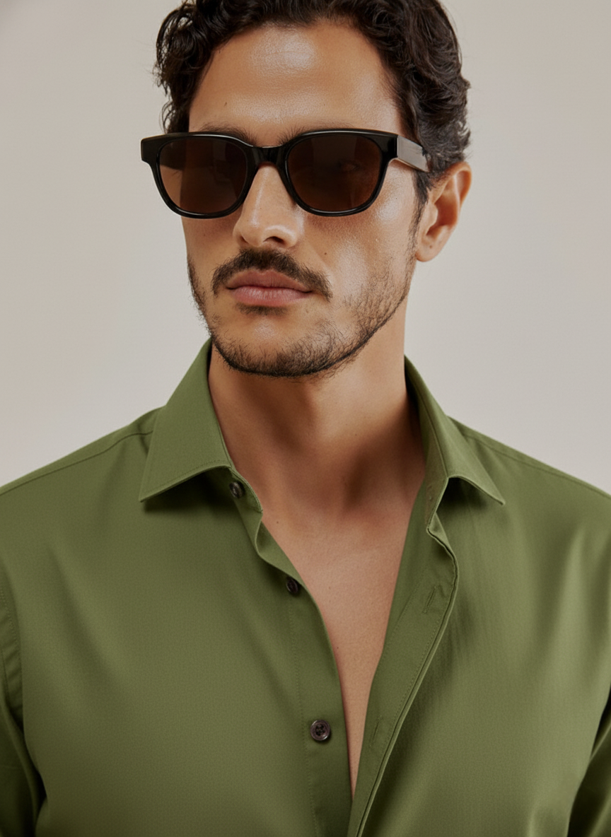 Deep Olive Green Shirt