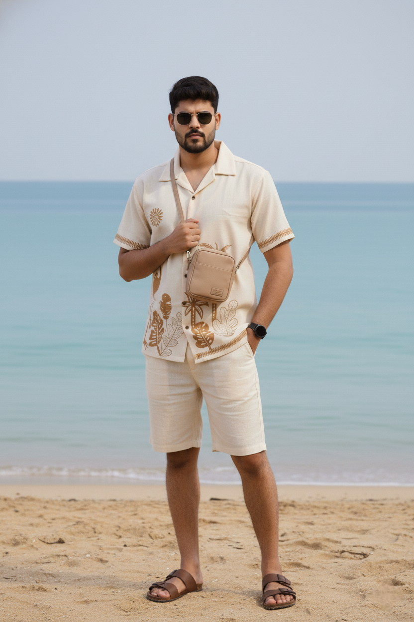 Beige Tropical Shirt