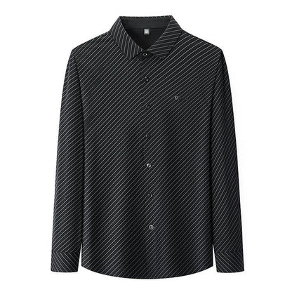 Midnight Pinstripe Regular Fit Office Shirt