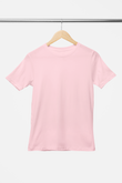 Solid: Light Pink Round Neck T-Shirt