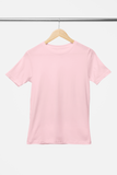 Solid: Light Pink Round Neck T-Shirt