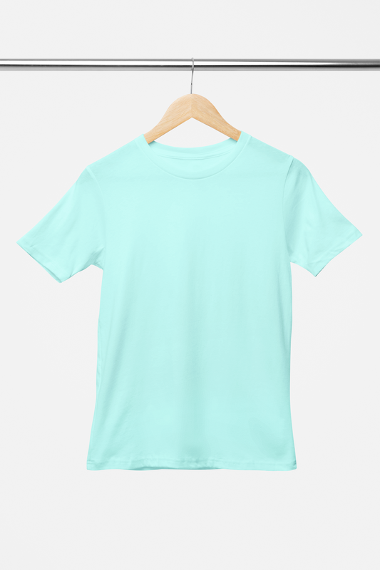 Solid: Mint Round Neck T-Shirt