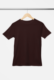 Solid: Maroon Round Neck T-Shirt