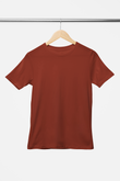 Solid: Brick Red Round Neck T-Shirt