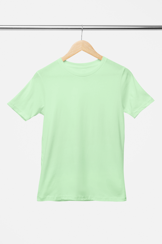 Solid: Jade Round Neck T-Shirt