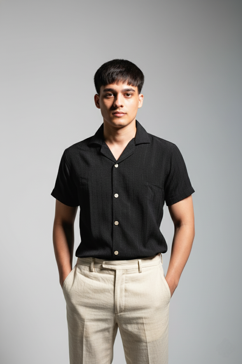 Onyx Black Liocine Shirt