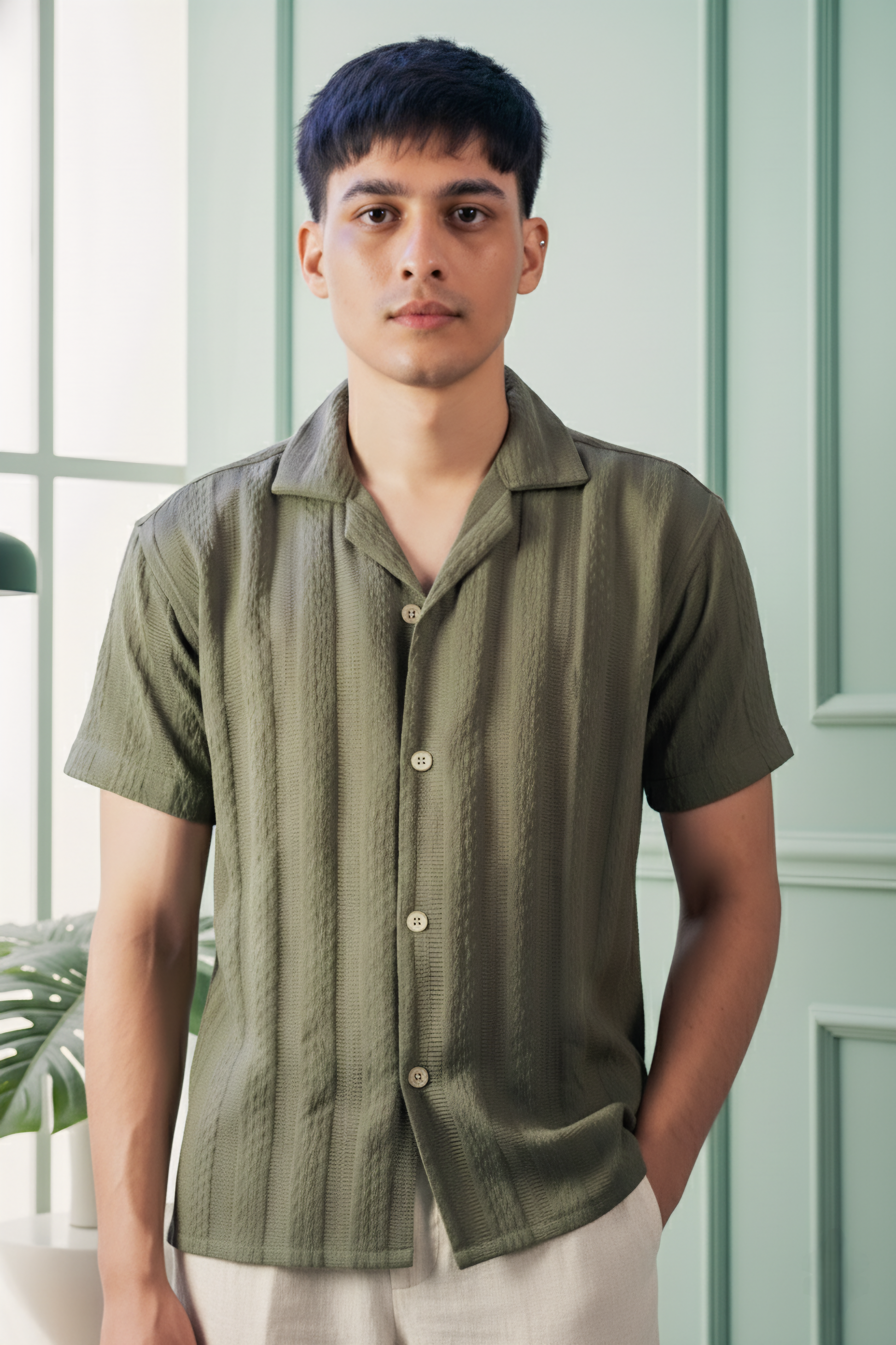 Sage-wood Green Shirt